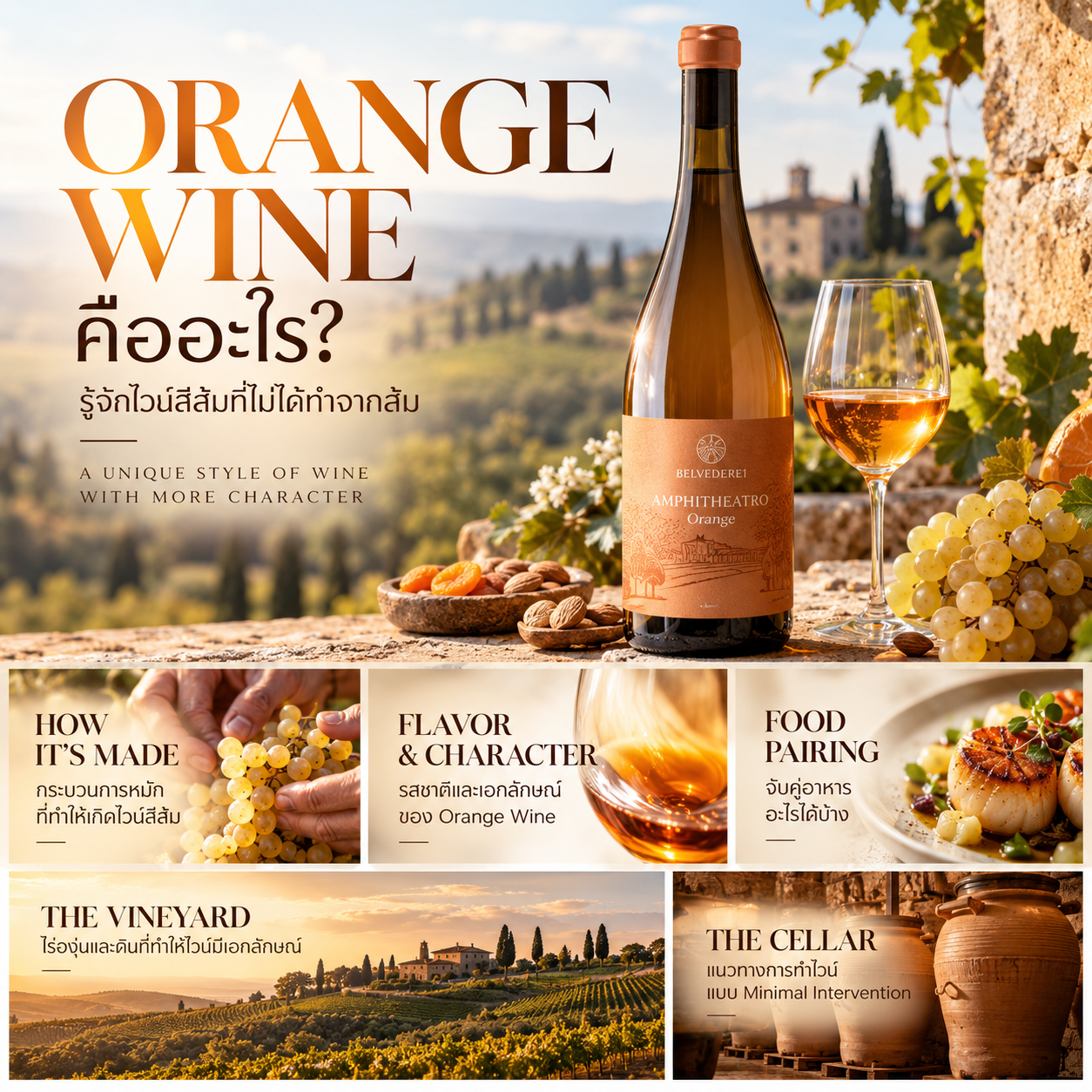 ORANGE WINE คืออะไร? รู้จักไวน์สีส้มที่ไม่ได้ทำจากส้ม