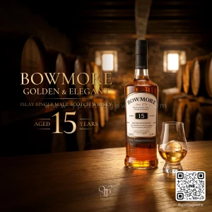 BOWMORE GOLDEN & ELEGANT AGED 15 YEARS 1 ลิตร | Islay Single Malt Scotch Whisky