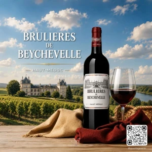 LES BRULIÈRES DE BEYCHEVELLE HAUT-MÉDOC 2022  | Bordeaux Red Wine, France